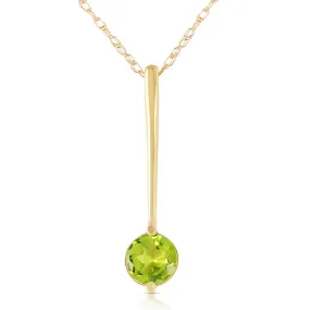 0.65 Carat 14K Solid Yellow Gold Piazza Peridot Necklace