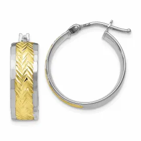 10kt White Gold Yellow Rhodium D.C Earrings