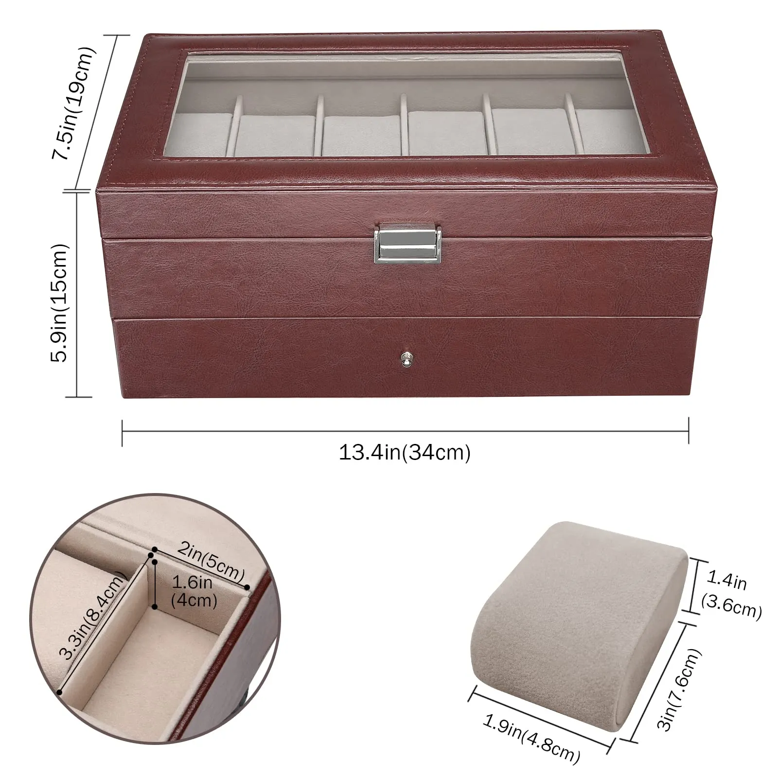 12 Slots Watch Box Organizer for Men | ProCase