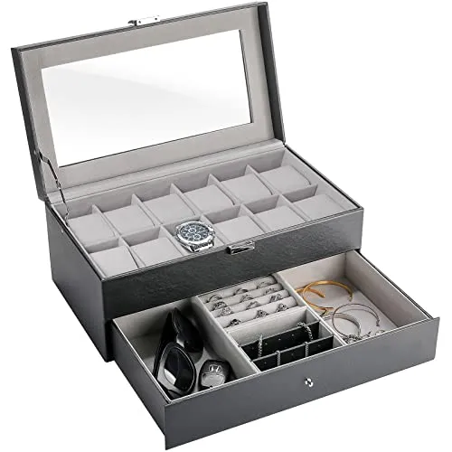 12 Slots Watch Box Organizer for Men | ProCase