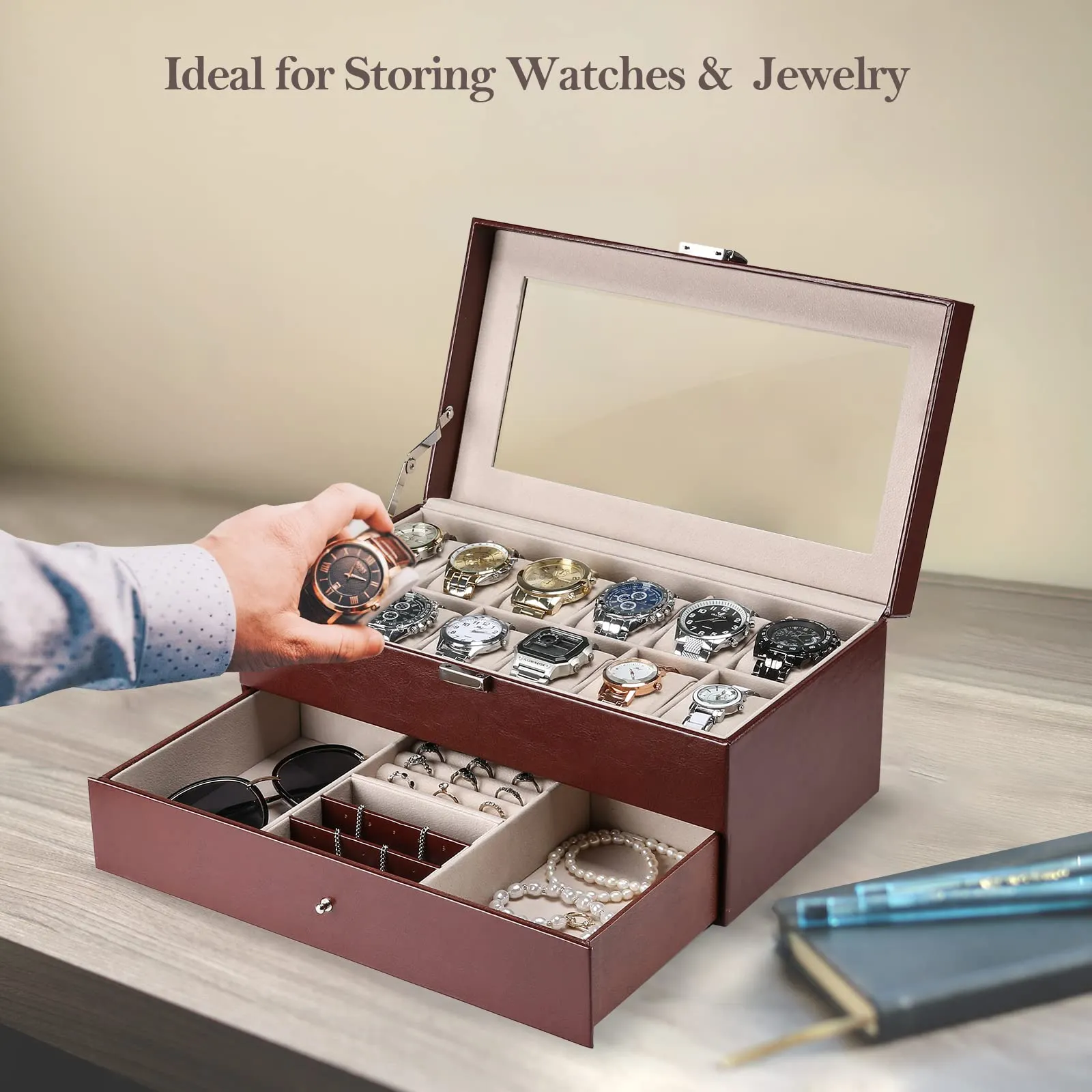 12 Slots Watch Box Organizer for Men | ProCase