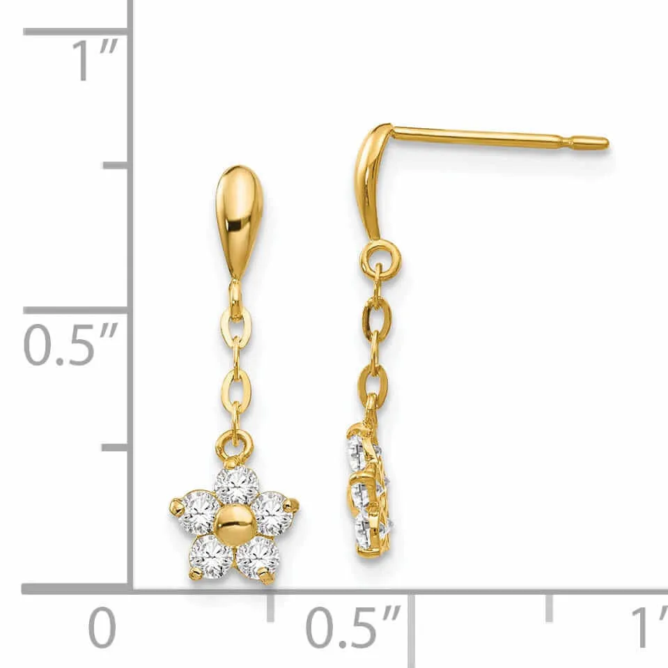 14k Madi K Flower Dangle Post Earrings