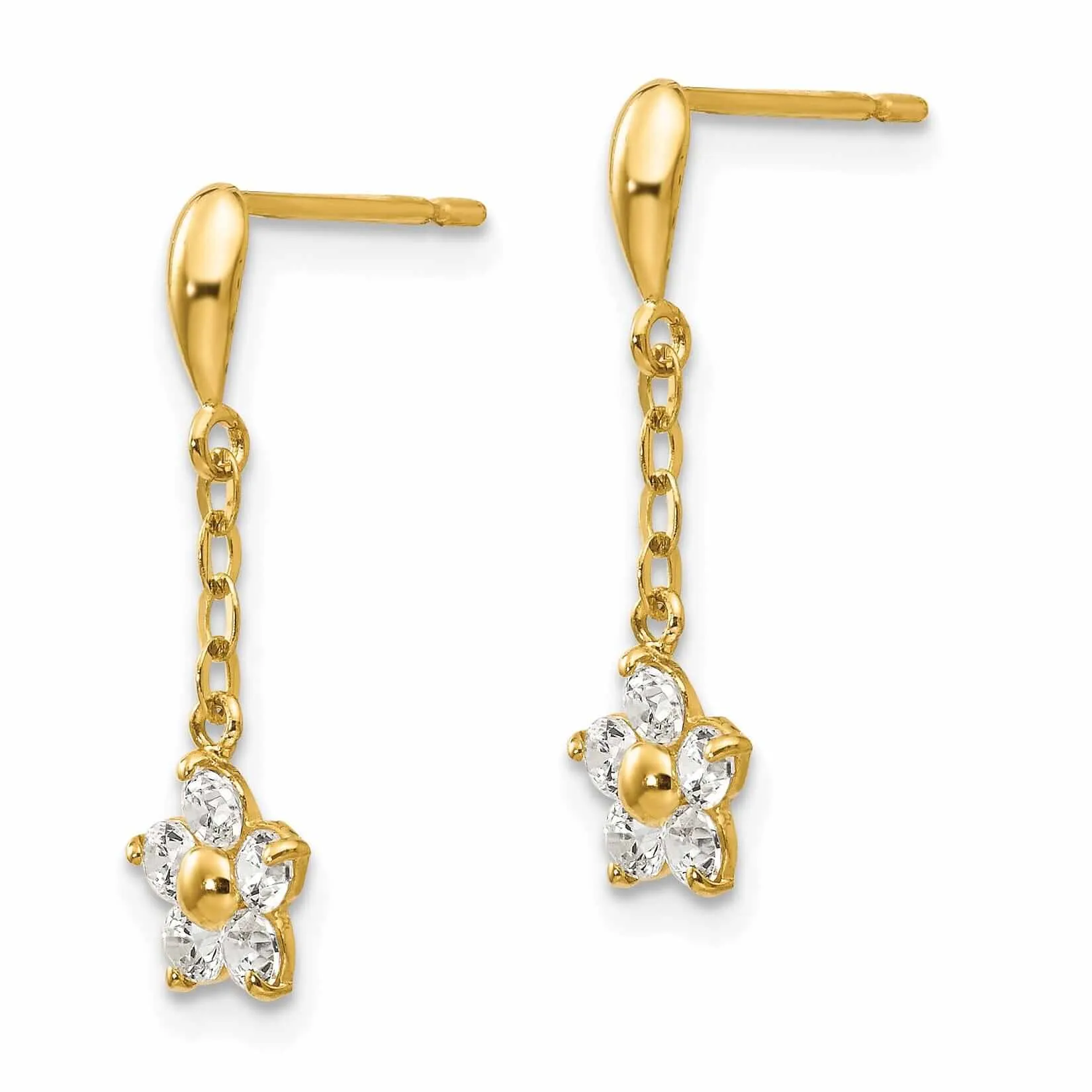 14k Madi K Flower Dangle Post Earrings