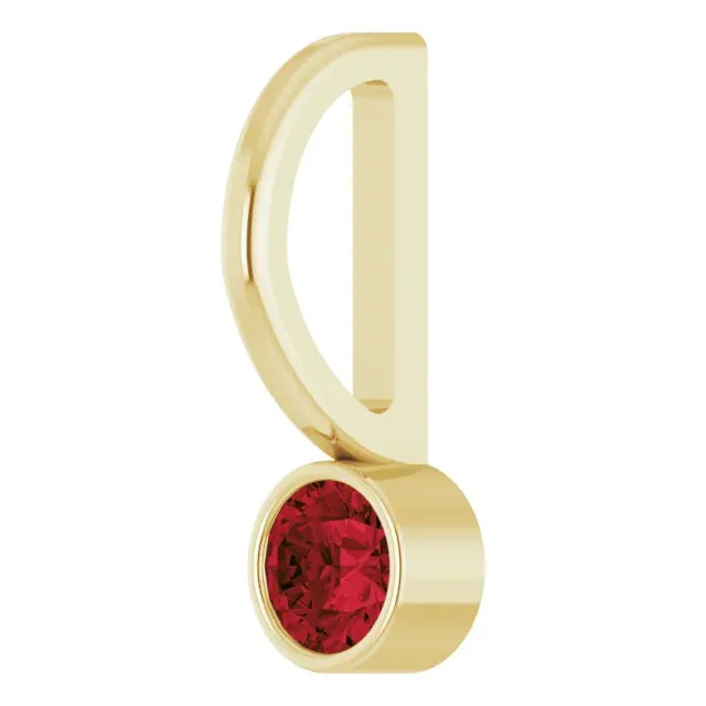 14K Yellow Gold Natural Mozambique Garnet Pendant/Charm