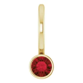 14K Yellow Gold Natural Mozambique Garnet Pendant/Charm