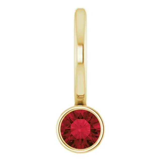 14K Yellow Gold Natural Mozambique Garnet Pendant/Charm