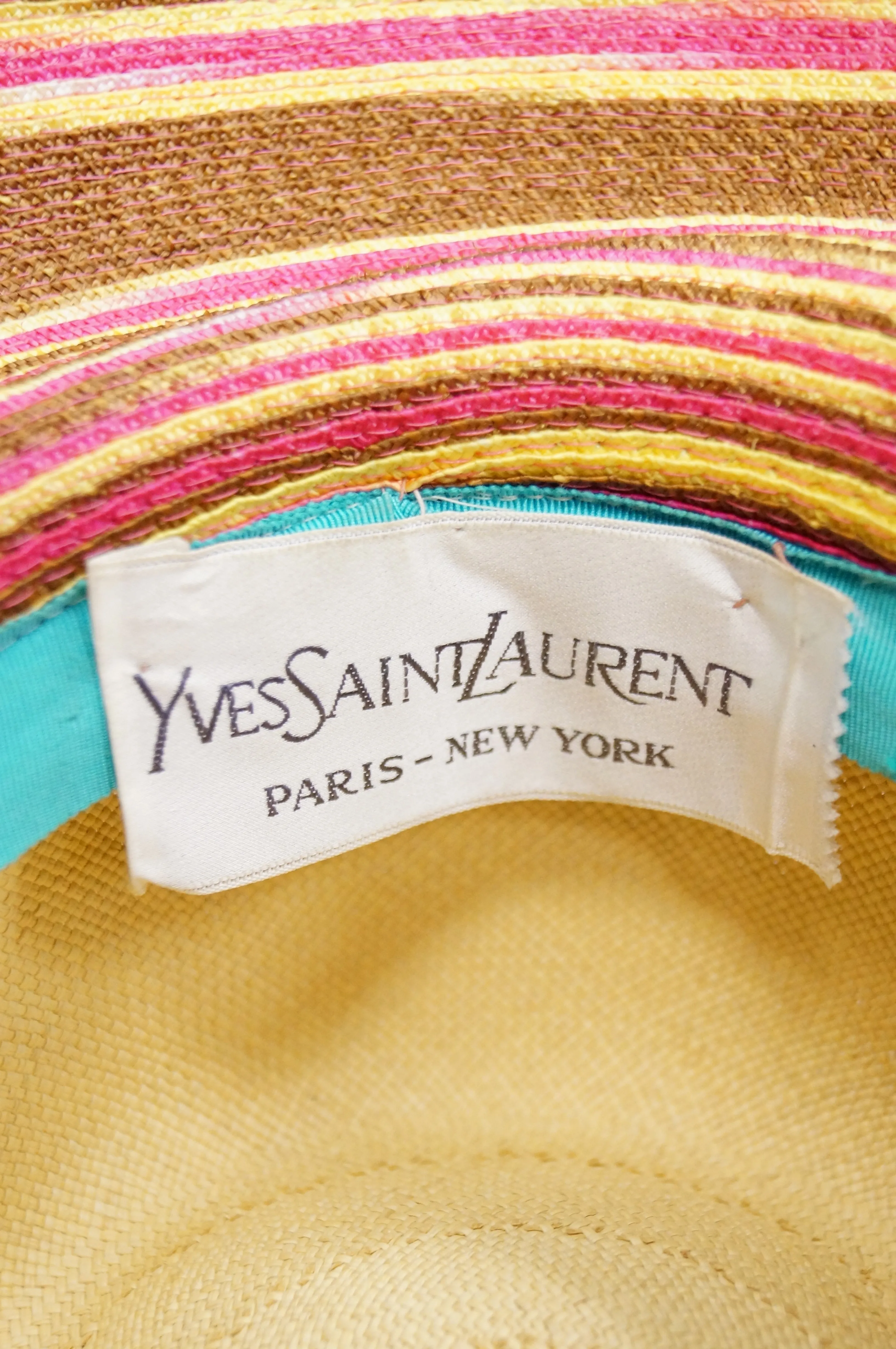 1970s Yves Saint Laurent Colorful Tassel Sun Hat, M