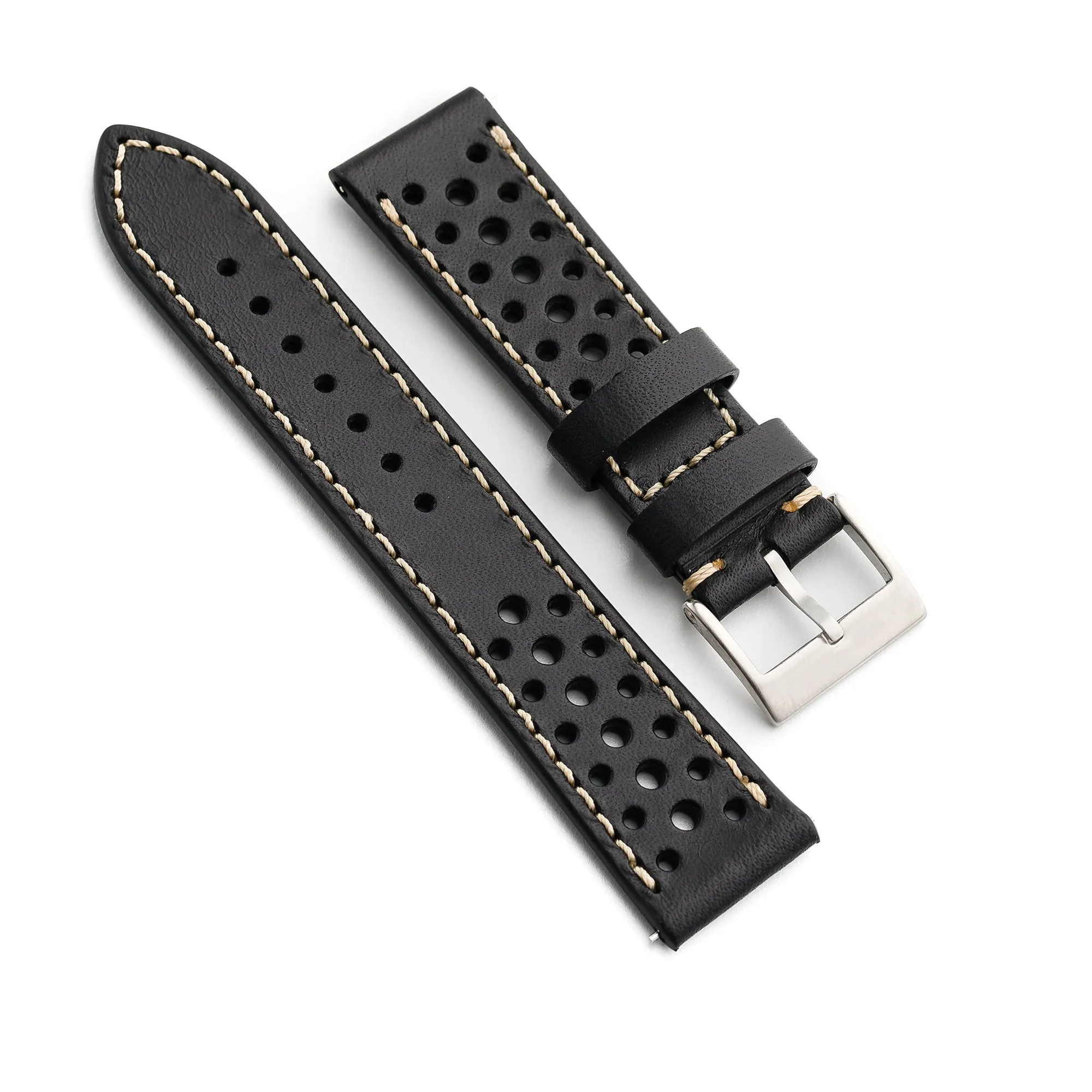 20mm 22mm Quick Release Italian Buttero Leather Rally Racing Watch Strap