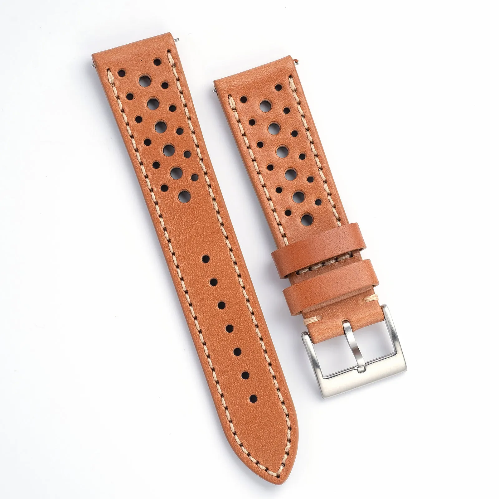 20mm 22mm Quick Release Italian Buttero Leather Rally Racing Watch Strap