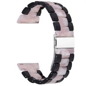 20mm color splice resin watch strap for Samsung Galaxy Watch - Black / Pink