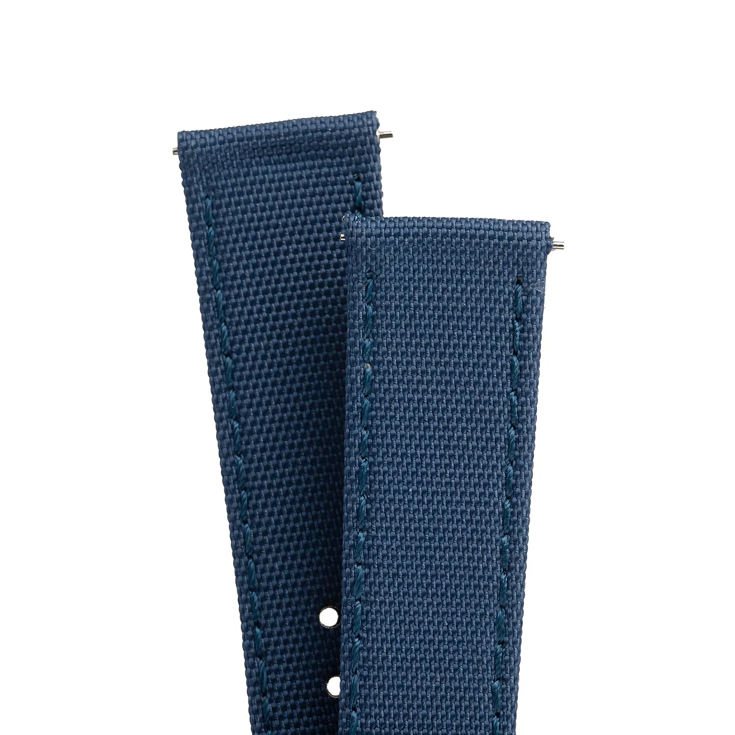 20mm Quick Release Sailcloth Canvas / Leather Watch Band - Blue