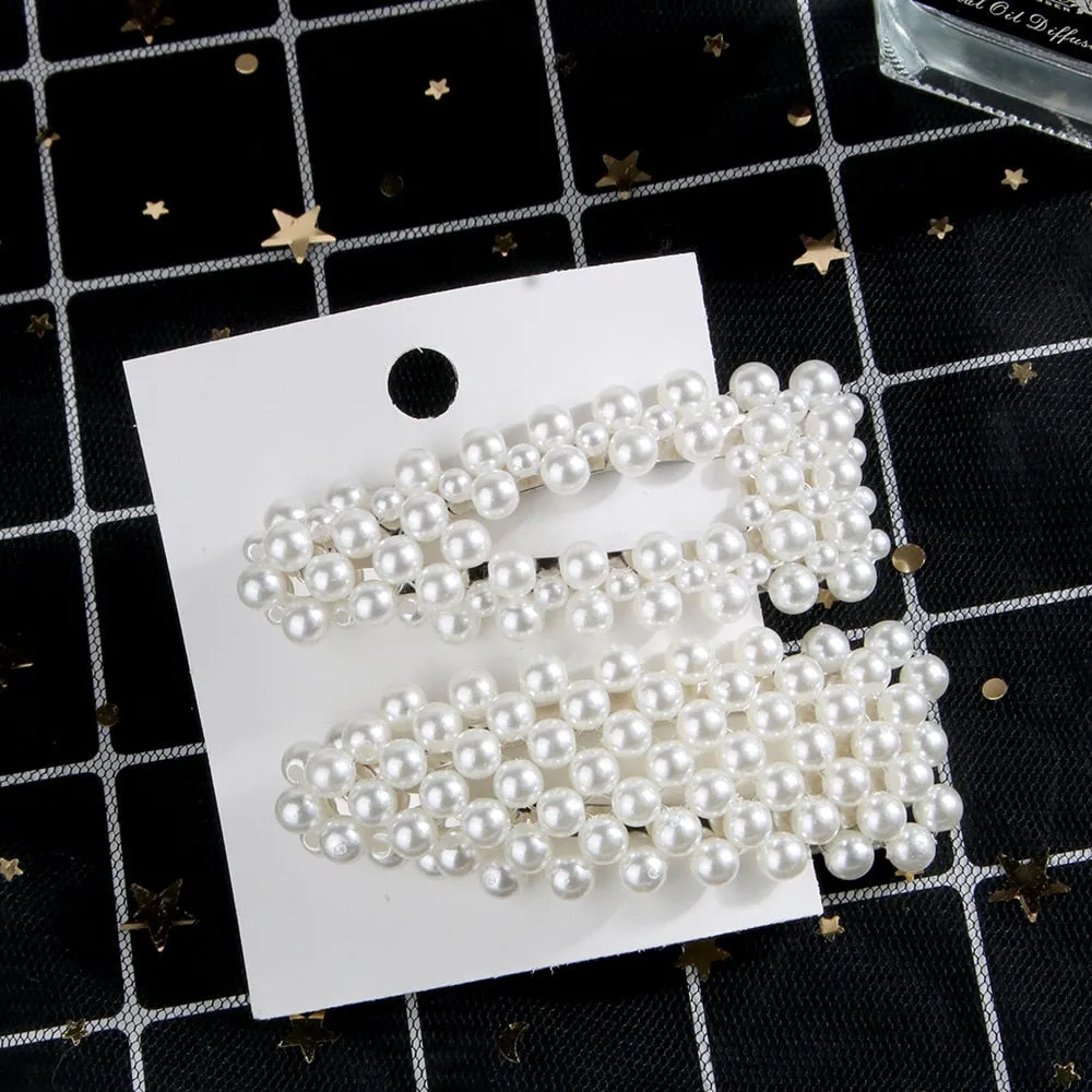 2/4/3/5Pc Hairpins With Pearl Hair Clip Hairband Comb Bobby Pin Barrette Hairpin Headdress Accessories Beauty Styling Tools New