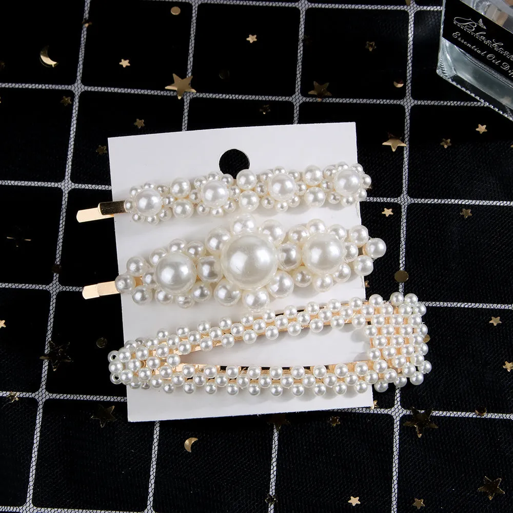 2/4/3/5Pc Hairpins With Pearl Hair Clip Hairband Comb Bobby Pin Barrette Hairpin Headdress Accessories Beauty Styling Tools New