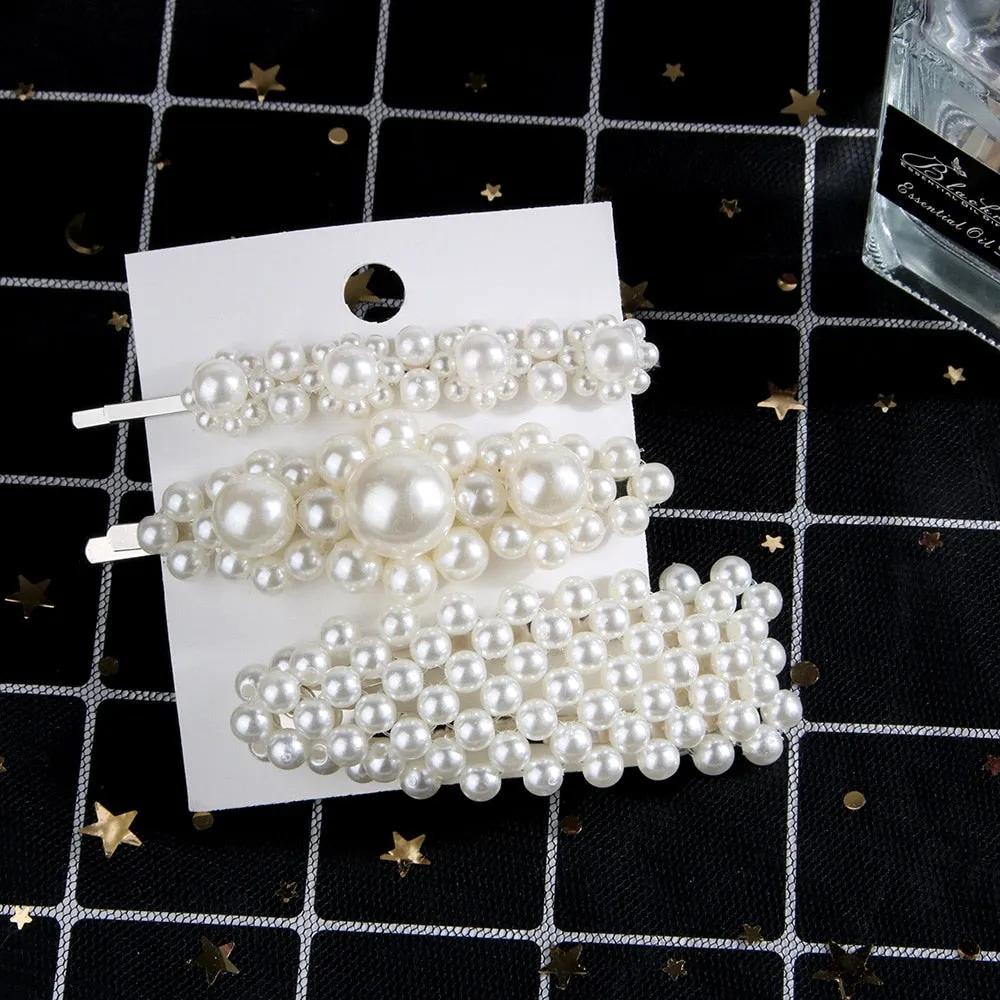 2/4/3/5Pc Hairpins With Pearl Hair Clip Hairband Comb Bobby Pin Barrette Hairpin Headdress Accessories Beauty Styling Tools New