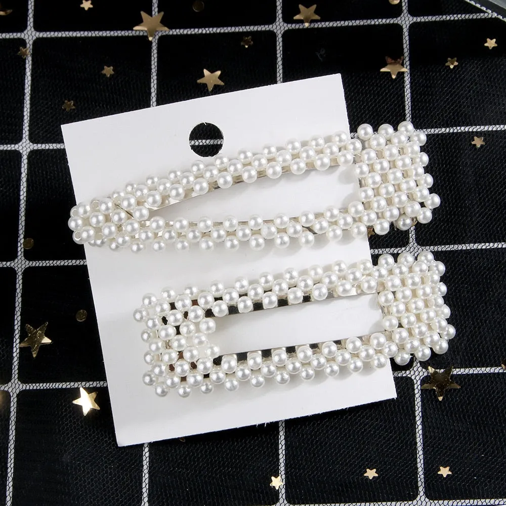 2/4/3/5Pc Hairpins With Pearl Hair Clip Hairband Comb Bobby Pin Barrette Hairpin Headdress Accessories Beauty Styling Tools New