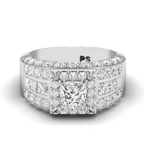 2.80-3.95 CT Round & Princess Cut Diamonds - Engagement Ring