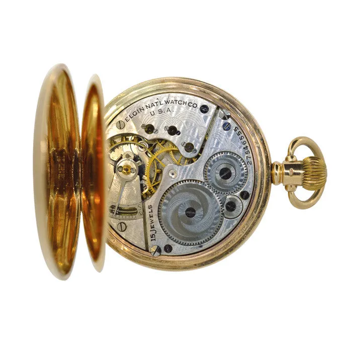 9ct Half Hunter Pocket Watch