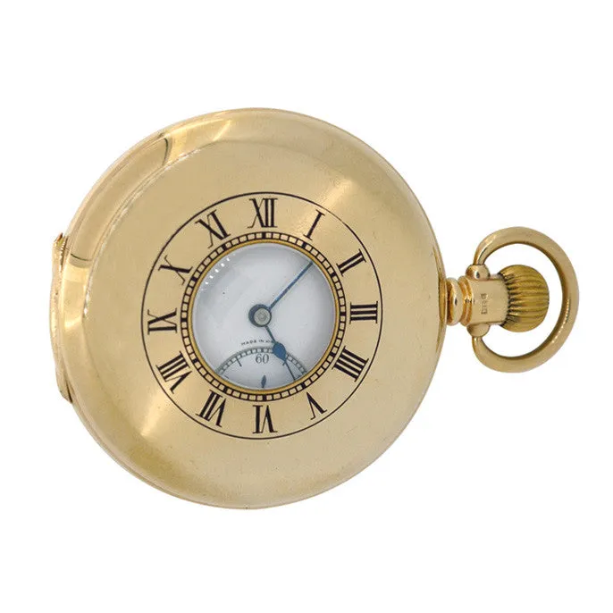 9ct Half Hunter Pocket Watch