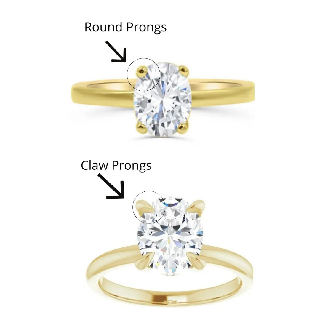 Ally | Oval Moissanite Engagement Ring Set