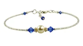 Aphrodite - Something Blue Wedding Sapphire Anklets