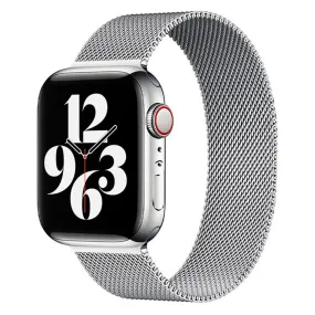 Apple Watch (38/40/SE/41/42mm) Lippa Magnetisk Rustfri Stål Rem - Sølv