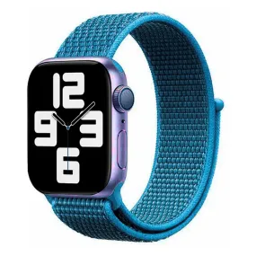 Apple Watch (38/40/SE/41/42mm) Lippa Nylon Rem - Lyseblå