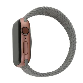 Apple Watch (42/44/SE/45/46/49mm) Elastisk Stof Rem - Str. L - Grå