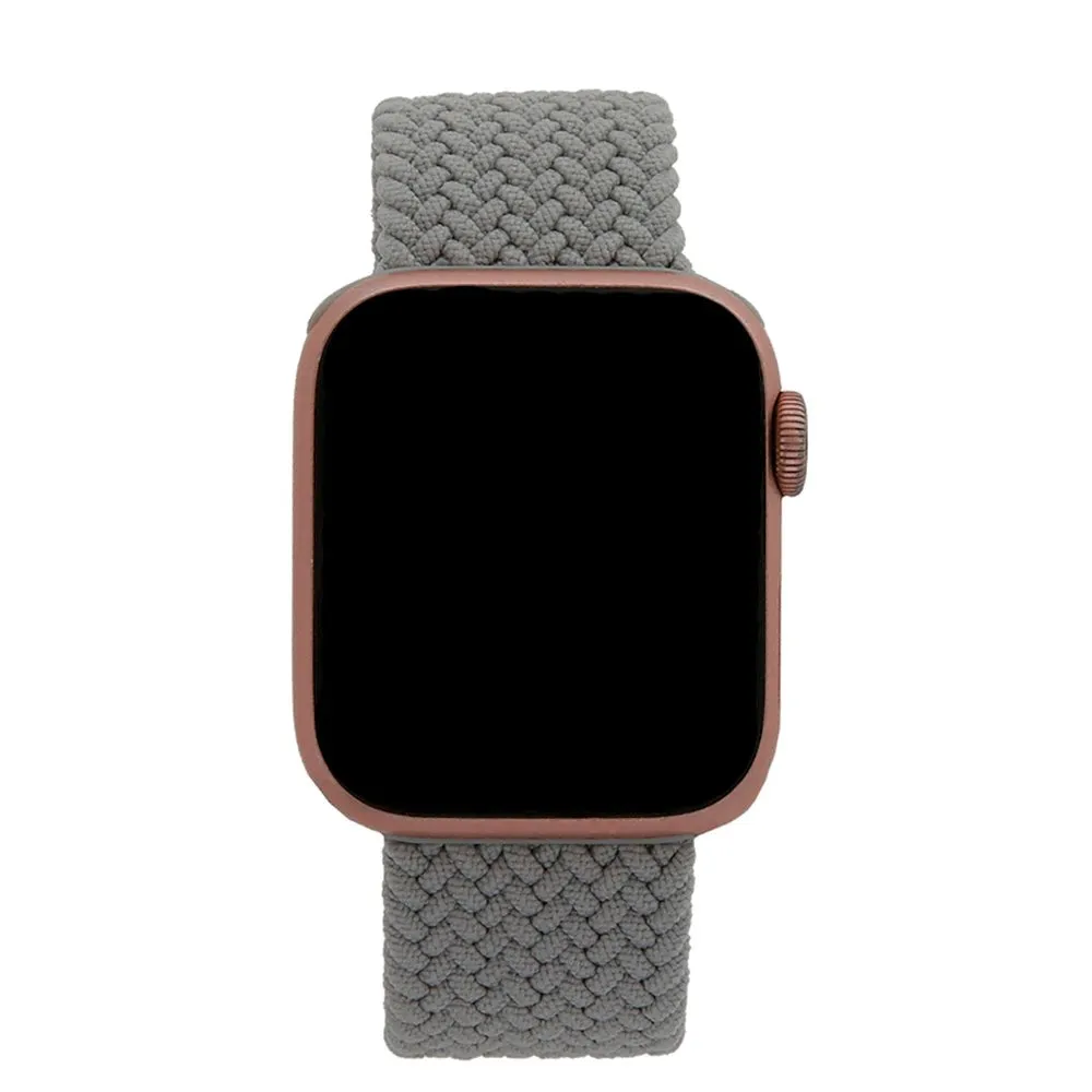 Apple Watch (42/44/SE/45/46/49mm) Elastisk Stof Rem - Str. M - Grå