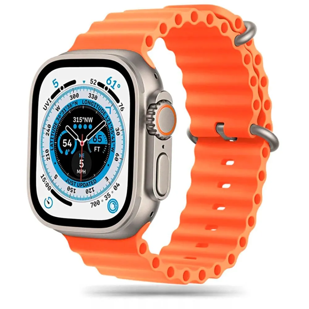 Apple Watch (42/44/SE/45/46/49mm) Tech-Protect Iconband Pro Silikone Rem - Orange