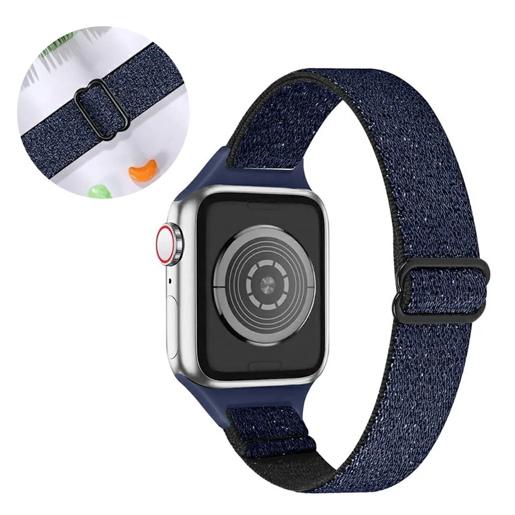 Apple Watch 42mm - 44mm nylon watch strap - Glitter Blue