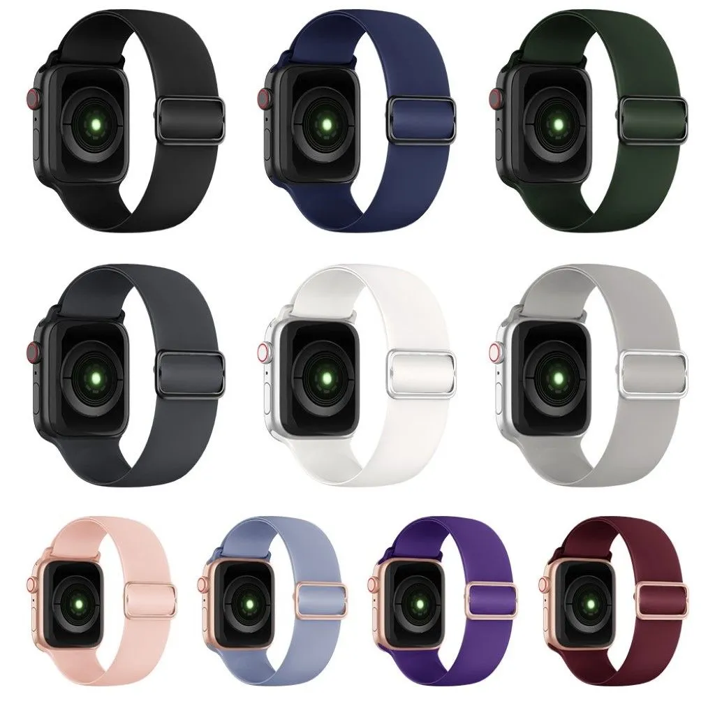 Apple Watch 44mm adjustable silicone watch strap - Light Purple