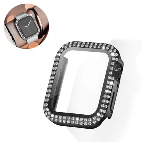 Apple Watch 44mm rhinestone décor cover   tempered glass - Transparent