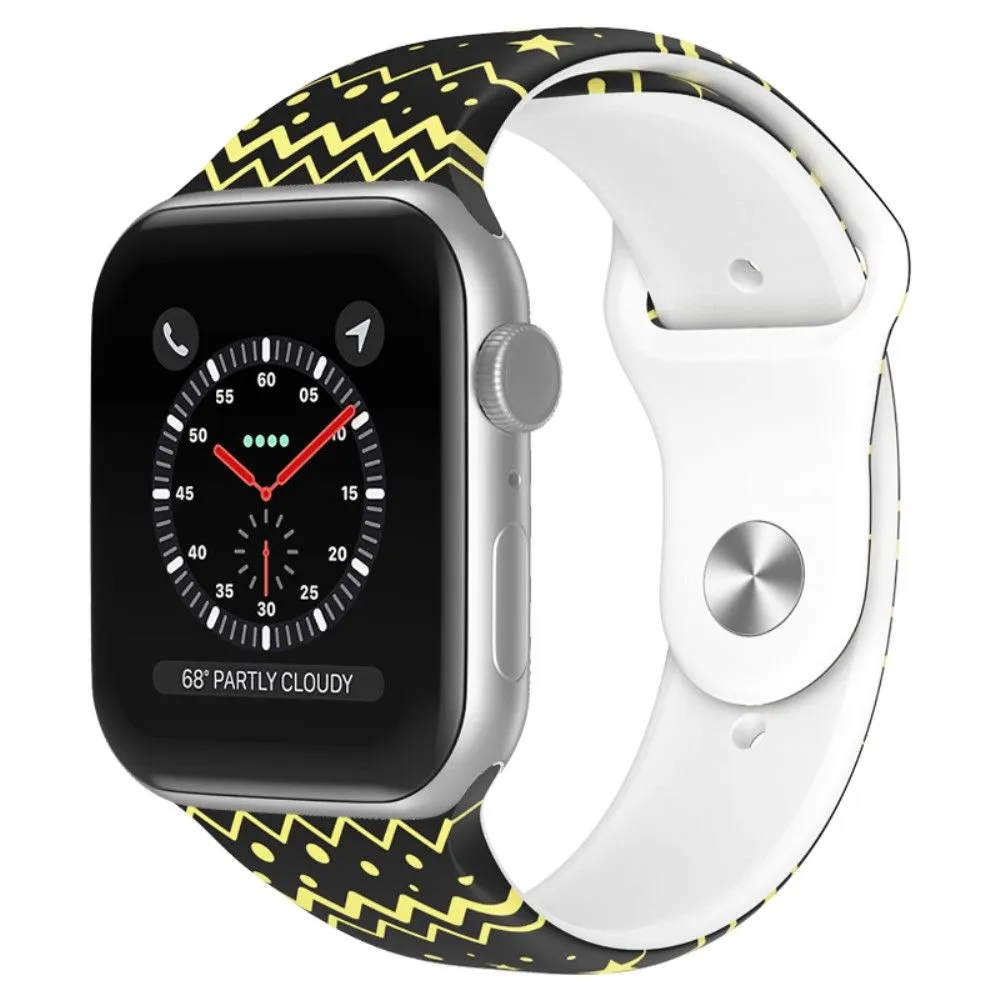 Apple Watch (45mm) christmas pattern silicone watch strap - Christmas Starry Sky / Size: L