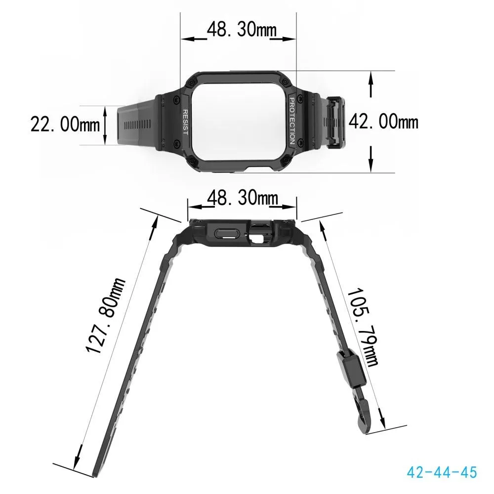 Apple Watch (45mm) integrated cover watch strap - Blue