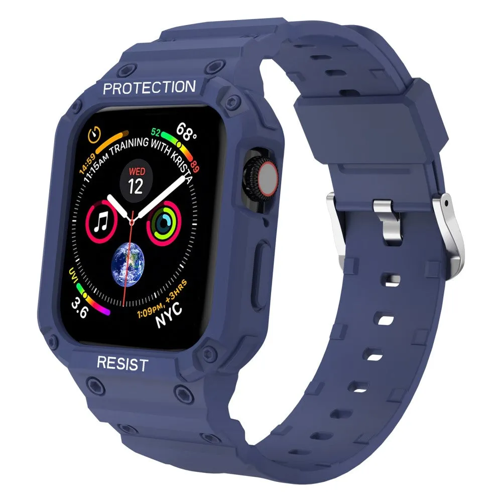 Apple Watch (45mm) integrated cover watch strap - Blue