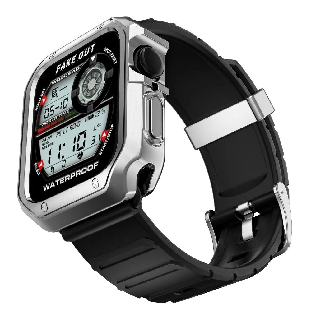 Apple Watch (45mm) TPU watch strap   frame - Silver