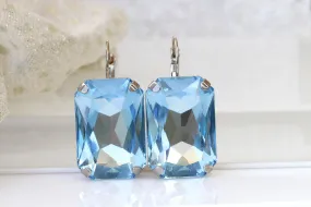 AQUAMARINE BIG EARRINGS