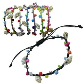 ASSORTED COLOR SHELLS BRACELET / ANKLET (Sold by the PIECE OR dozen)