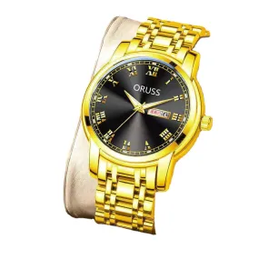 Automatic Mechanical Watch Men's Calendar Luminous Waterproof round Ordinary Glass Mirror Wrist Watch