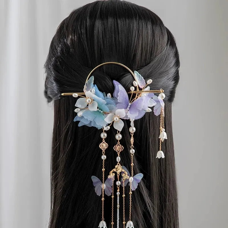 Back Hair Pin: Butterfly Romance