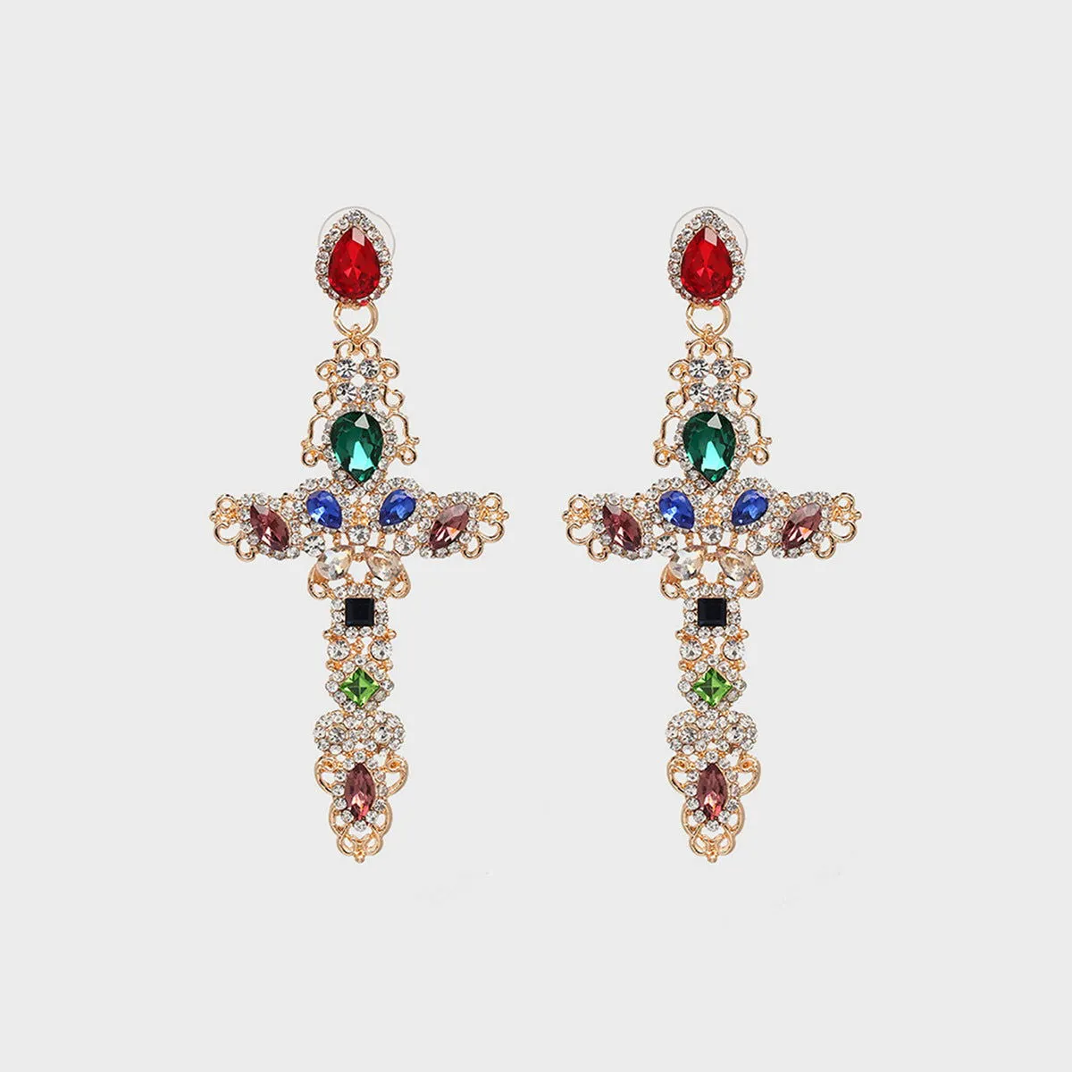 Baroque Large Cross Earrings: A Statement in Women's Fashion Jewelry