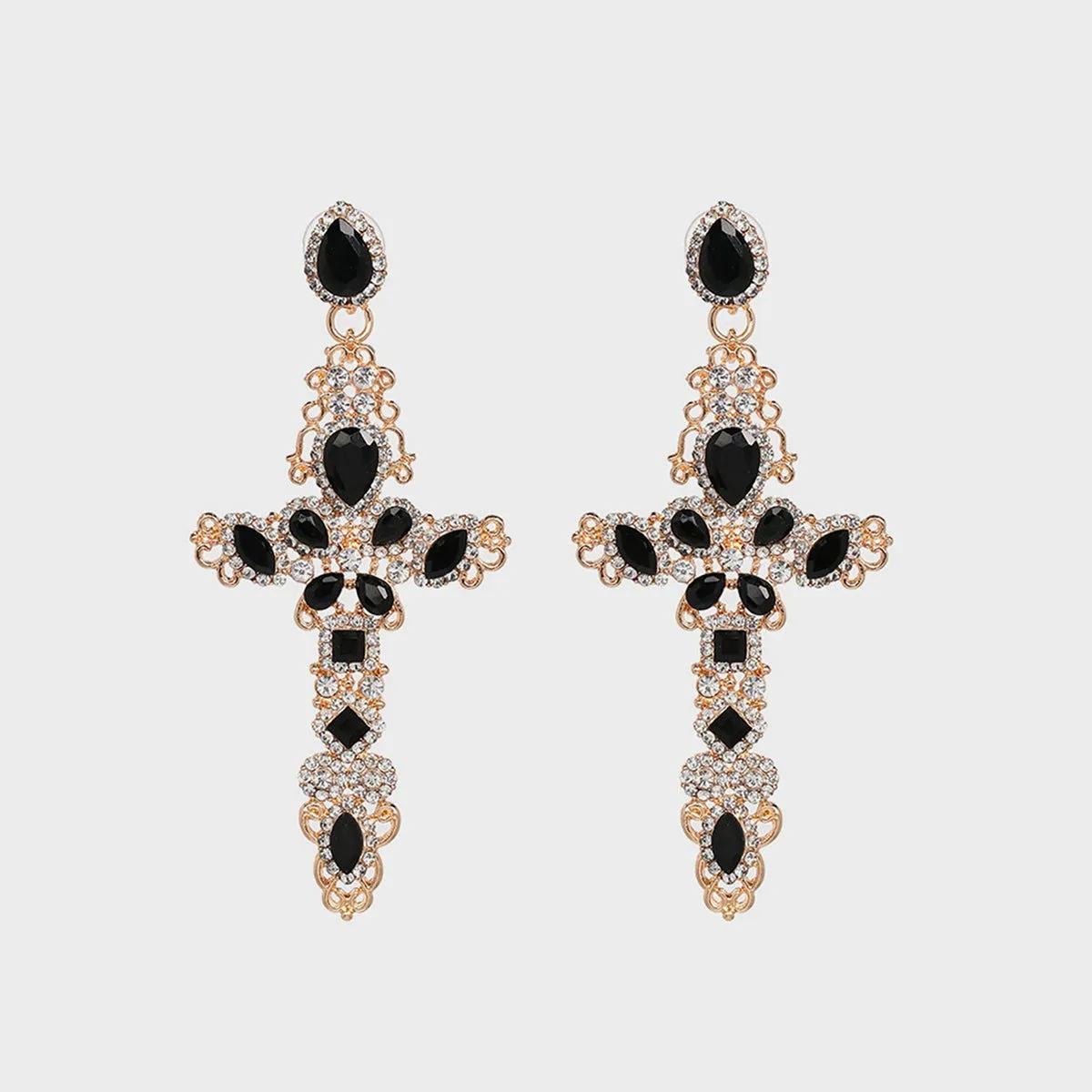 Baroque Large Cross Earrings: A Statement in Women's Fashion Jewelry