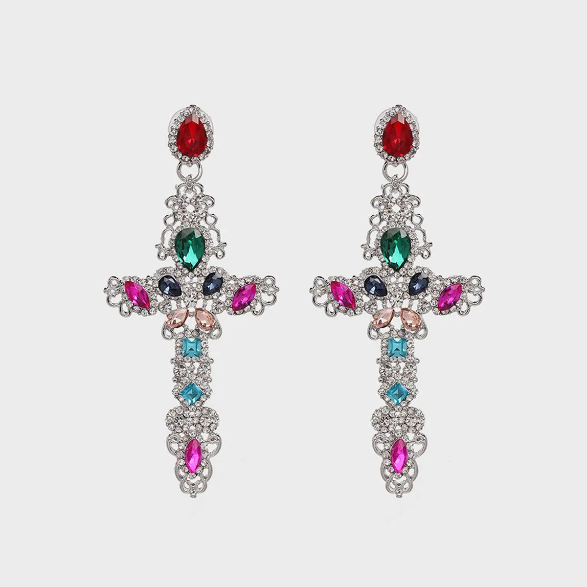 Baroque Large Cross Earrings: A Statement in Women's Fashion Jewelry