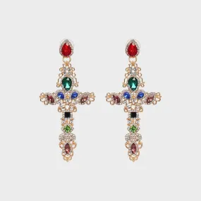 Baroque Large Cross Earrings: A Statement in Women's Fashion Jewelry