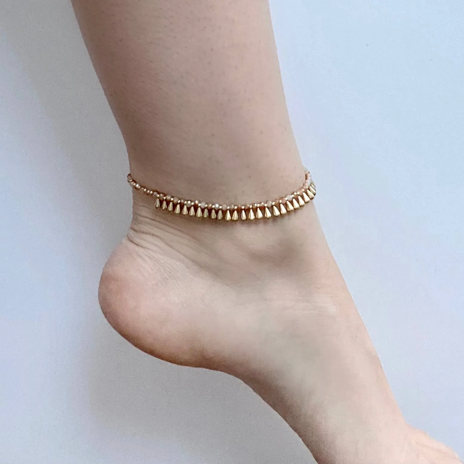 Beaded Droplet Anklet