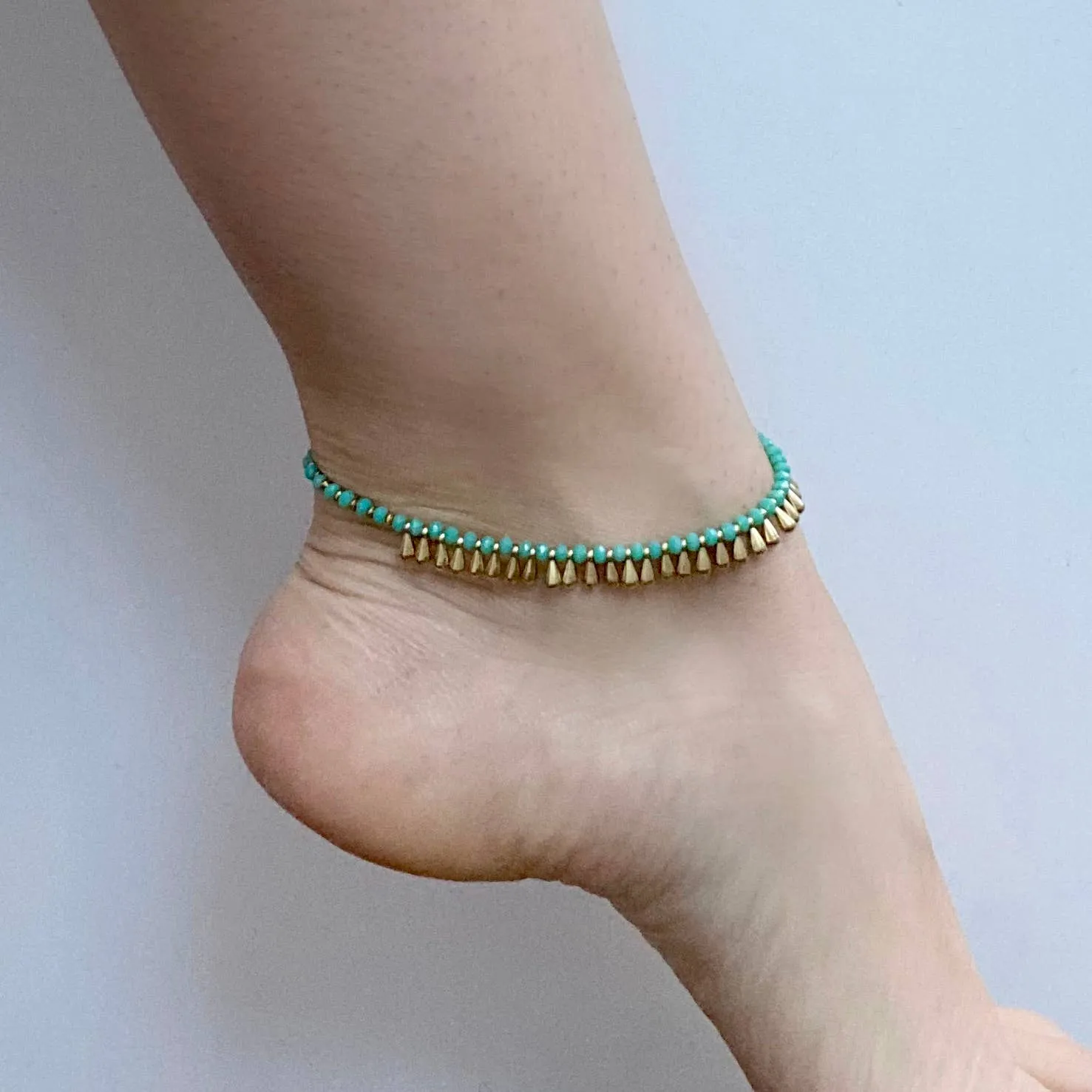 Beaded Droplet Anklet