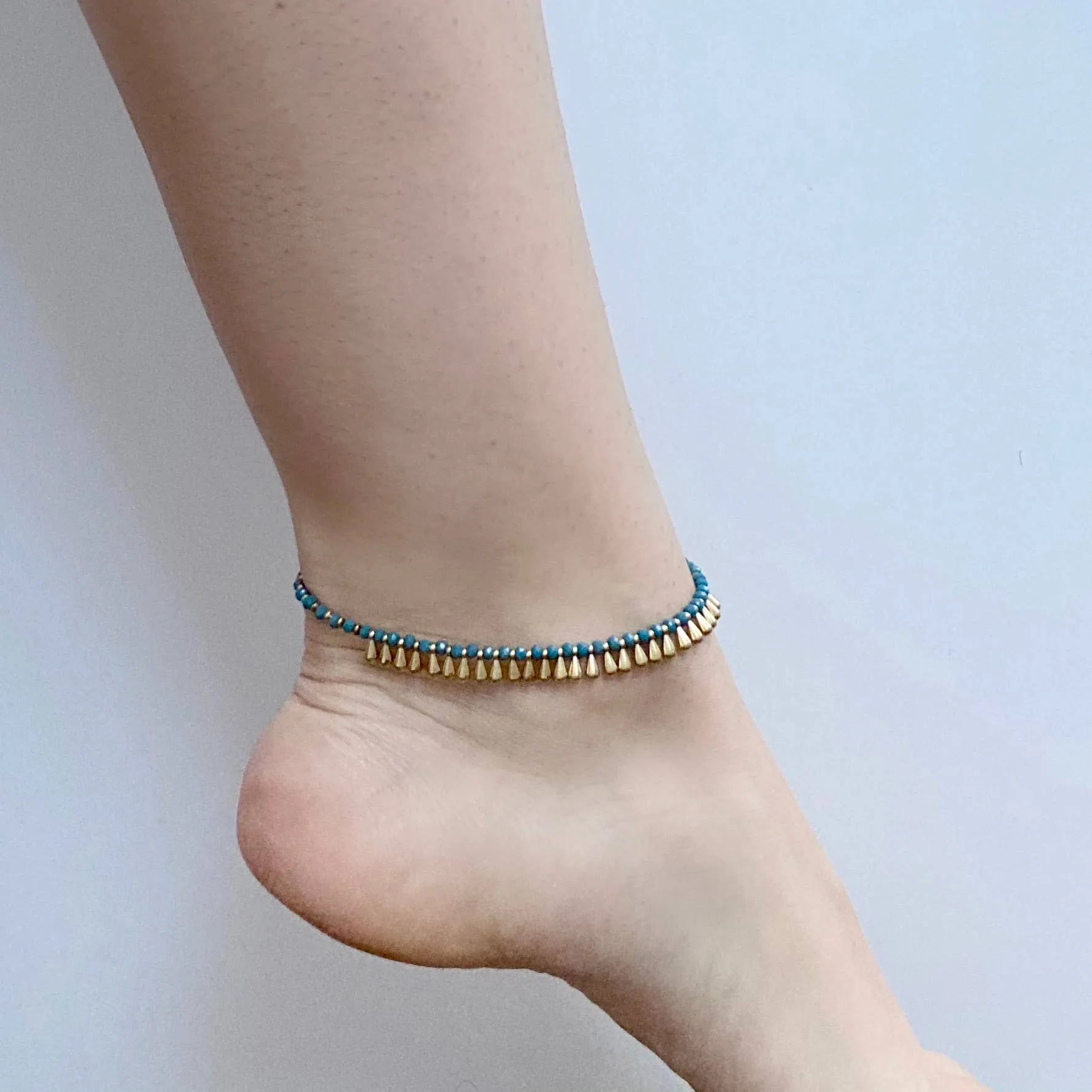 Beaded Droplet Anklet