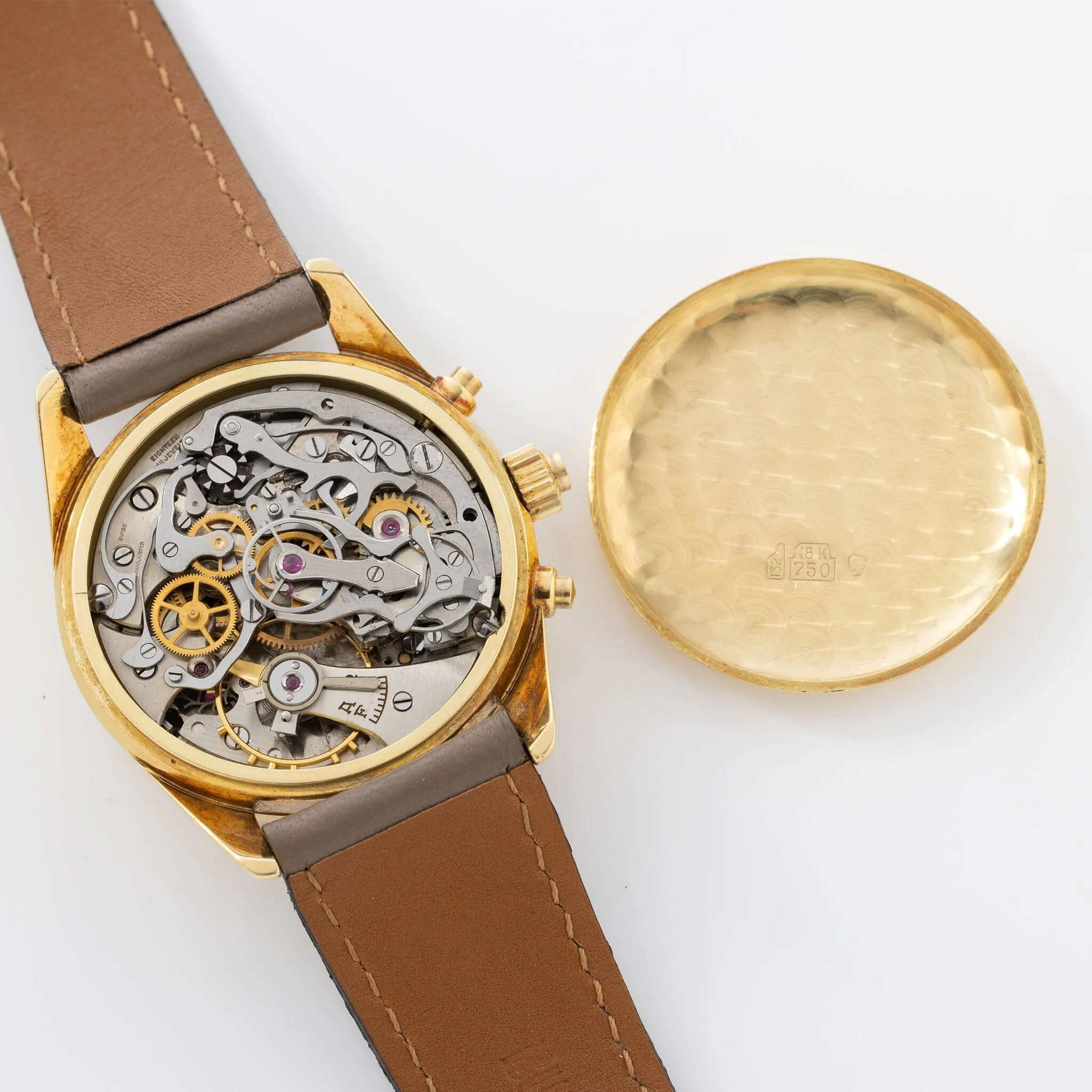 Beyer Split Seconds Moon Phase Chronograph in 18kt Yellow Gold