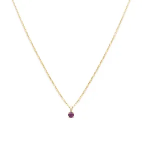 Birthstone Necklace | Gold & Garnet