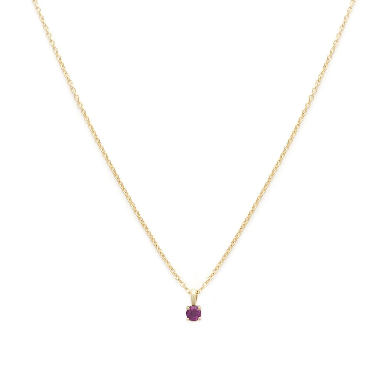 Birthstone Necklace | Gold & Garnet